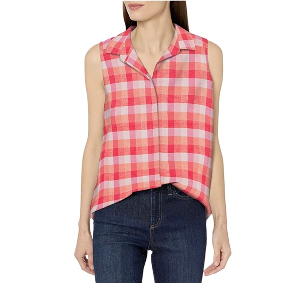 NYDJ Tops - NYDJ Women's Linen Yarn Dye Sleeveless Top